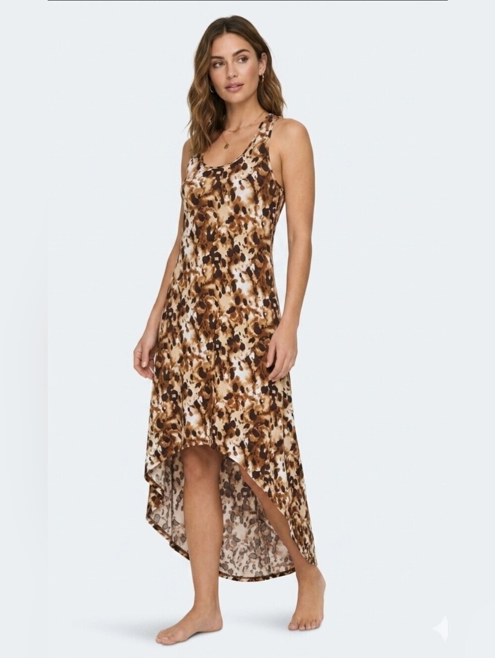 Sleeveless HiLow Maxi Dress Med